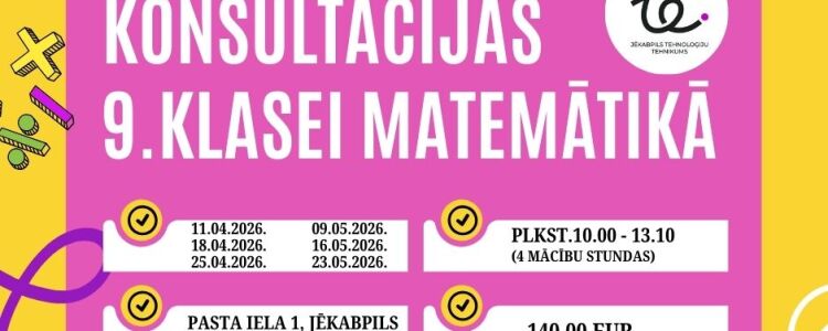 Konsultācijas 9.klasei MATEMĀTIKĀ
