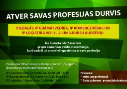 Atver savas profesijas durvis no 4.marta līdz 14.martam 